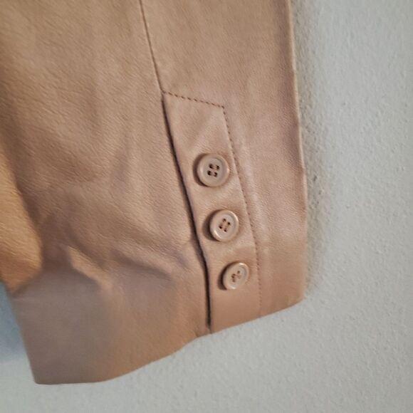 Uniform John Paul Richard Women's Tan Leather Jacket Size 12 - Picture 3 of 5